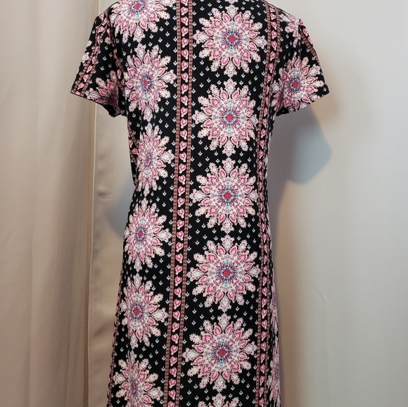 Mandala Pattern Pink Rose Dress - Picture 4 of 6